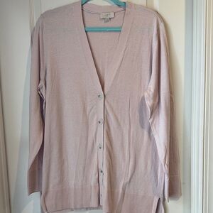LOFT Women's Light Pink Cardigan
